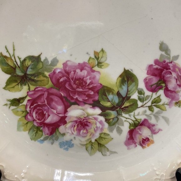 Lovely Vintage Antique (? )Handled Roses Plate! - Picture 2 of 7